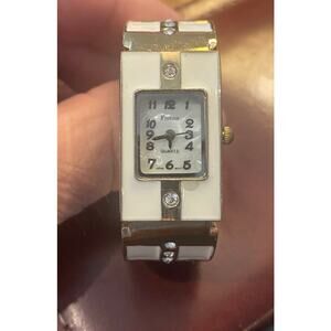Women's Finesse Silver Tone Bangle Bracelet Watch, Crystal Accents